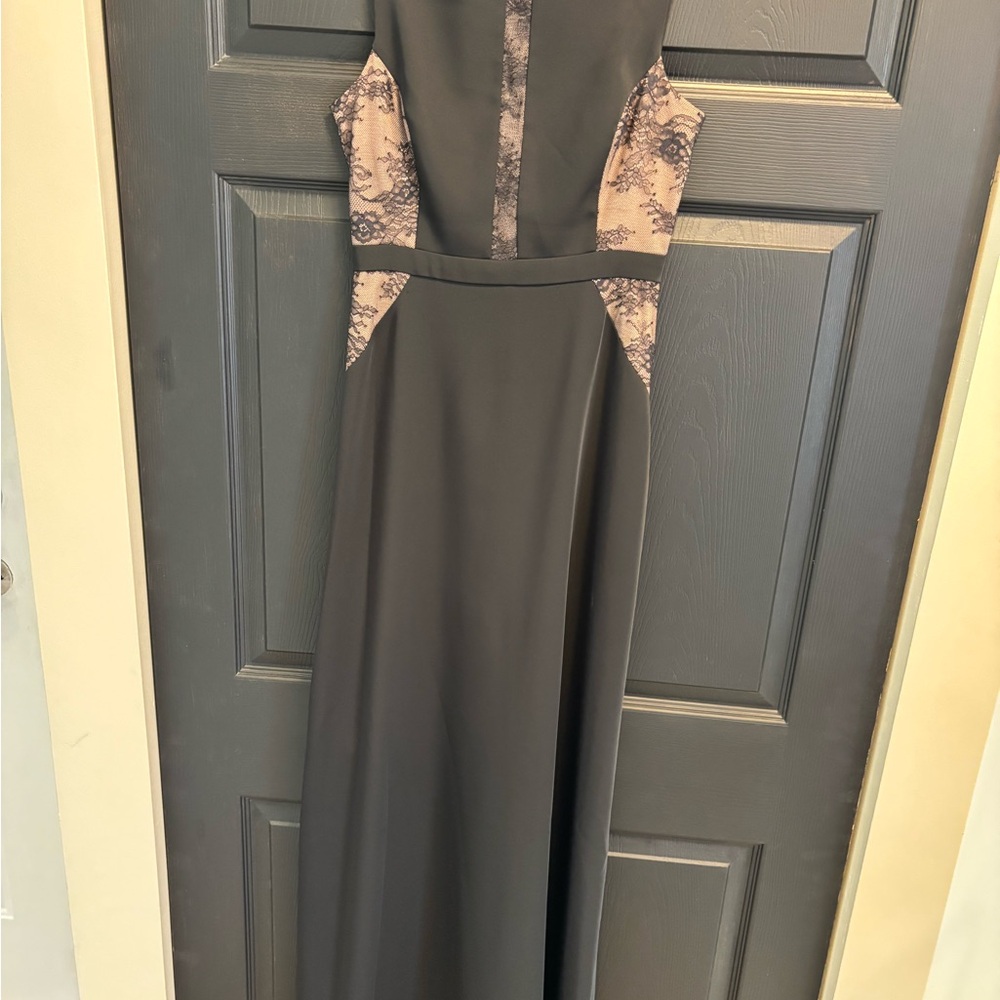 BCBGMaxAzria Black Dress with Lace Panels
